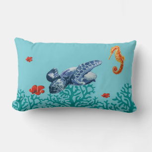 Cojín Lumbar Bajo el océano marino