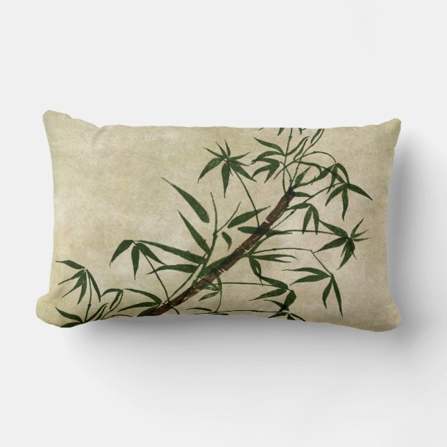 Cojín Lumbar Bambú oriental vintage 1 (Anverso)