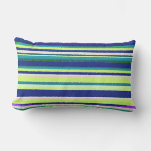 Cojín Lumbar Bandas acuáticas de color amarillo azul marino y a