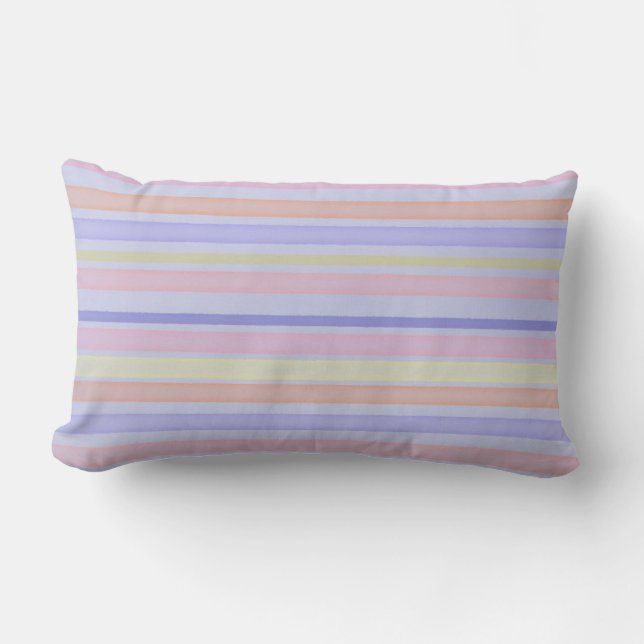 Cojín Lumbar Bandas pastel multicolor (Anverso)