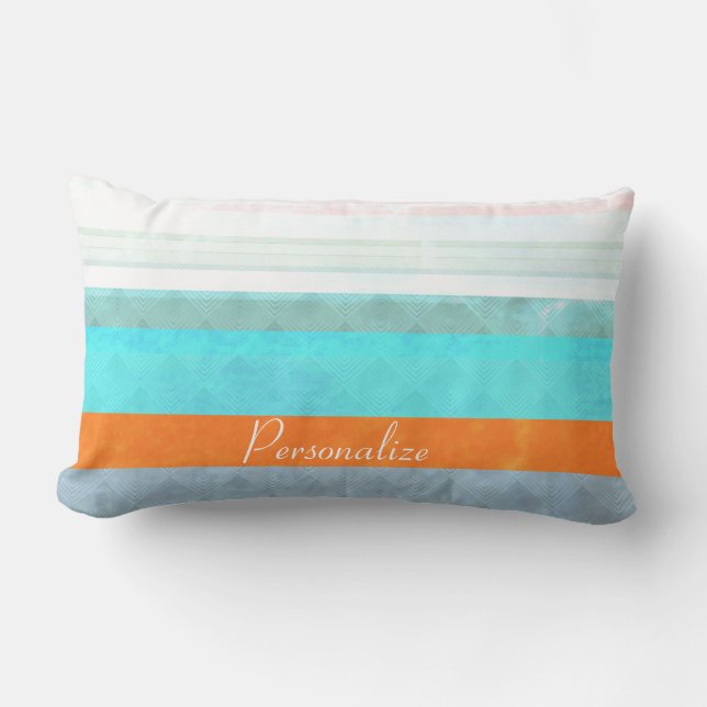 Cojín Lumbar Bandas personalizadas y anticuadas (Anverso)