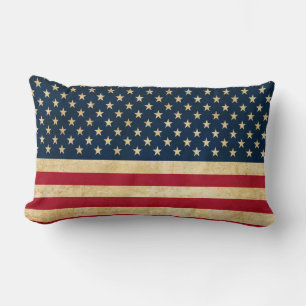 Cojín Lumbar Bandera antigua de Estados Unidos