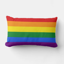 Cojín Lumbar Bandera arcoiris lanza almohadillas