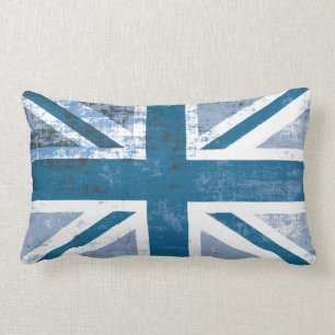 Cojín Lumbar Bandera BRITÁNICA británica de Union Jack en azu