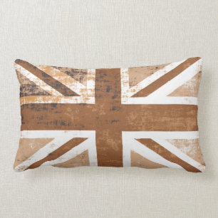 Cojín Lumbar Bandera BRITÁNICA británica de Union Jack en moh