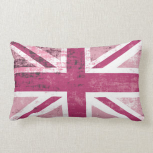Cojín Lumbar Bandera BRITÁNICA británica de Union Jack en ros