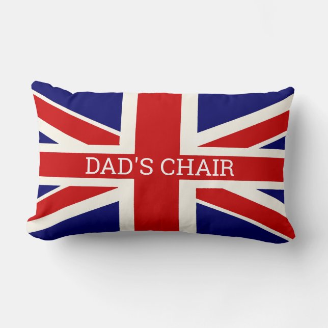 Cojín Lumbar Bandera BRITÁNICA SILLA DE DAD Lumbar Pillow (Anverso)