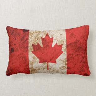 Cojín Lumbar Bandera canadiense rugosa