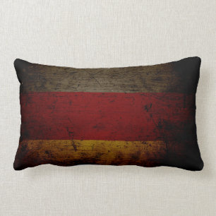 Cojín Lumbar Bandera de Alemania con efecto Grunge negro 2