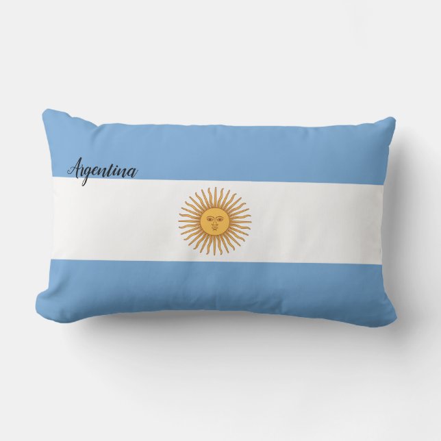 Cojín Lumbar Bandera de Argentina (Anverso)
