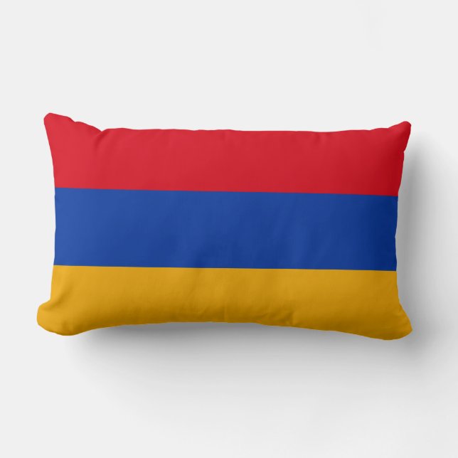 Cojín Lumbar Bandera de Armenia (Anverso)