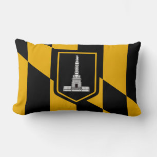 Cojín Lumbar Bandera de Baltimore, Maryland Lumbar Pillow