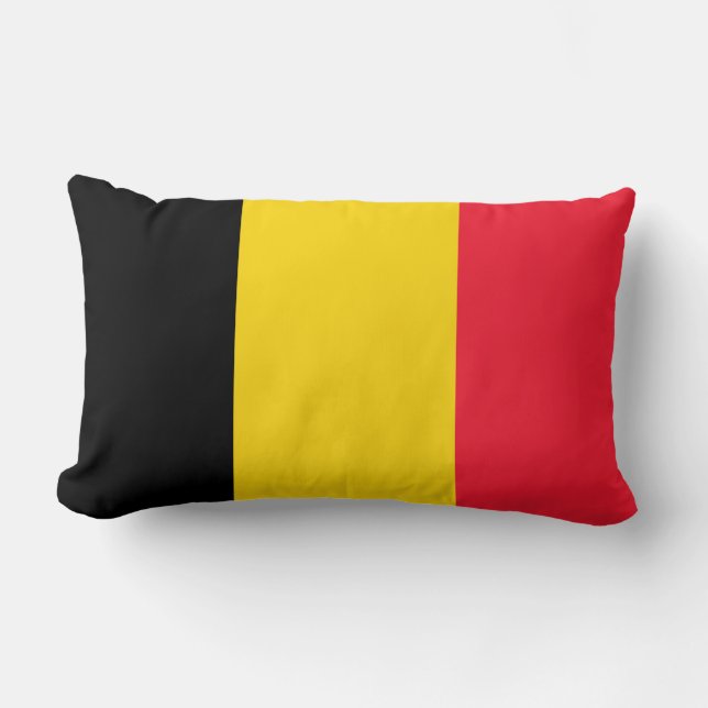 Cojín Lumbar Bandera de Bélgica (Anverso)