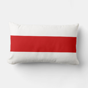 Cojín Lumbar Bandera de Bielorrusia (rojo y blanco)