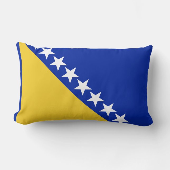 Cojín Lumbar Bandera de Bosnia (Anverso)