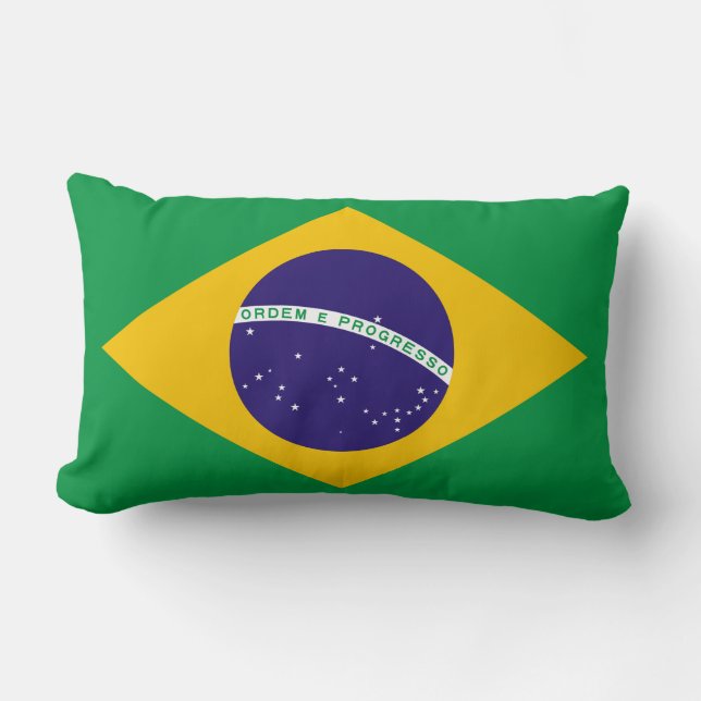 Cojín Lumbar Bandera de Brasil (Anverso)