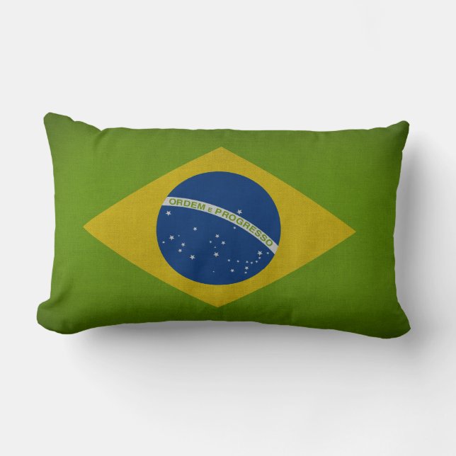 Cojín Lumbar Bandera de Brasil (Anverso)