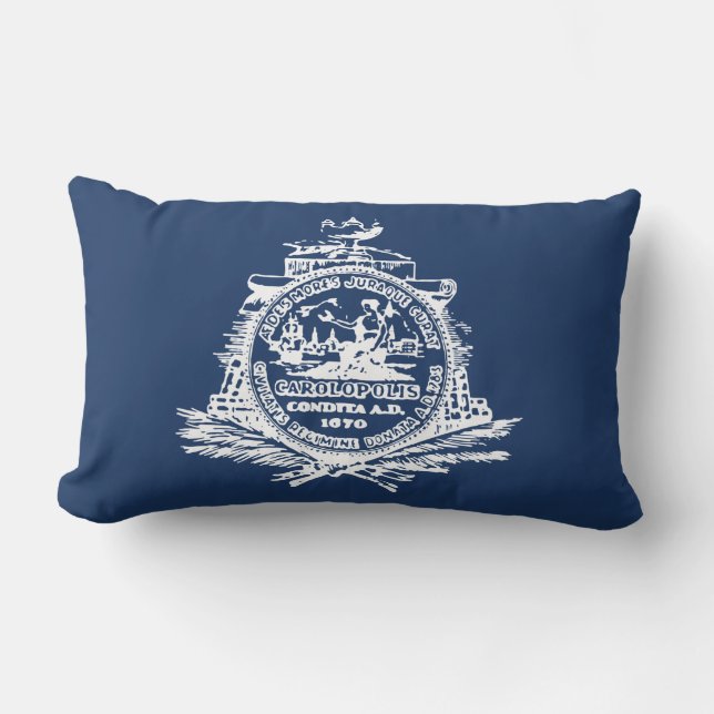 Cojín Lumbar Bandera de Charleston (Carolina del Sur) (Anverso)