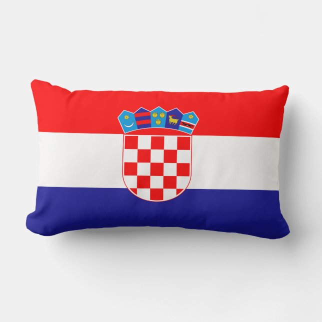 Cojín Lumbar Bandera de Croacia (Anverso)