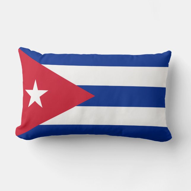 Cojín Lumbar Bandera de Cuba (Anverso)