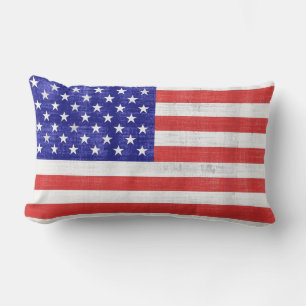 Cojín Lumbar Bandera de época Pillow de Estados Unidos