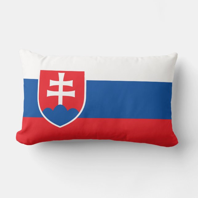 Cojín Lumbar Bandera de Eslovaquia (Anverso)