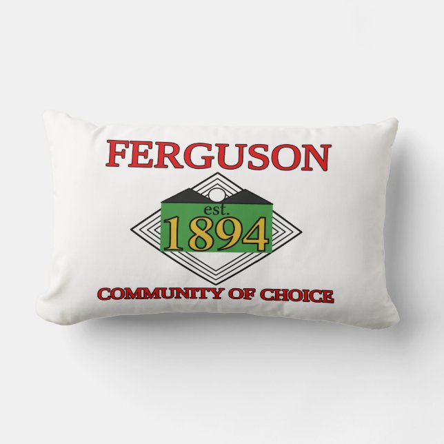Cojín Lumbar Bandera de Ferguson, Misuri (Anverso)