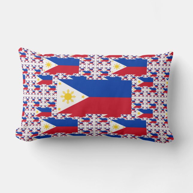 Cojín Lumbar Bandera de Filipinas en Múltiples Capas (Anverso)