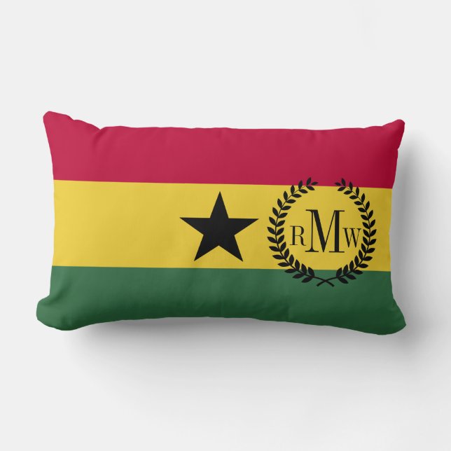 Cojín Lumbar Bandera de Ghana (Anverso)