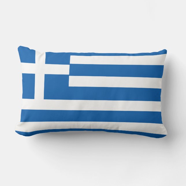 Cojín Lumbar Bandera de Grecia (Anverso)
