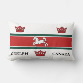 Cojín Lumbar Bandera de Guelph (Ontario, Canadá)