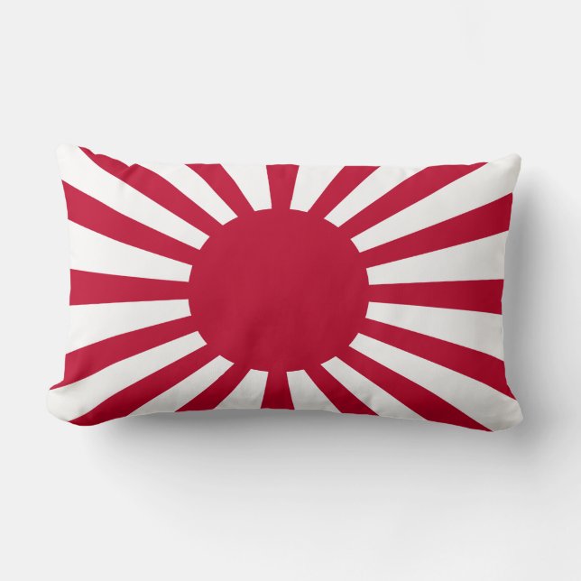 Cojín Lumbar Bandera de guerra imperial de Japón (Anverso)