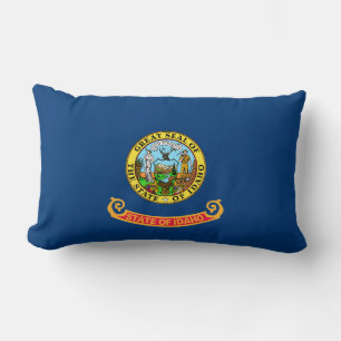 Cojín Lumbar Bandera de Idaho: el Estado de la Gema, Montaña Oe
