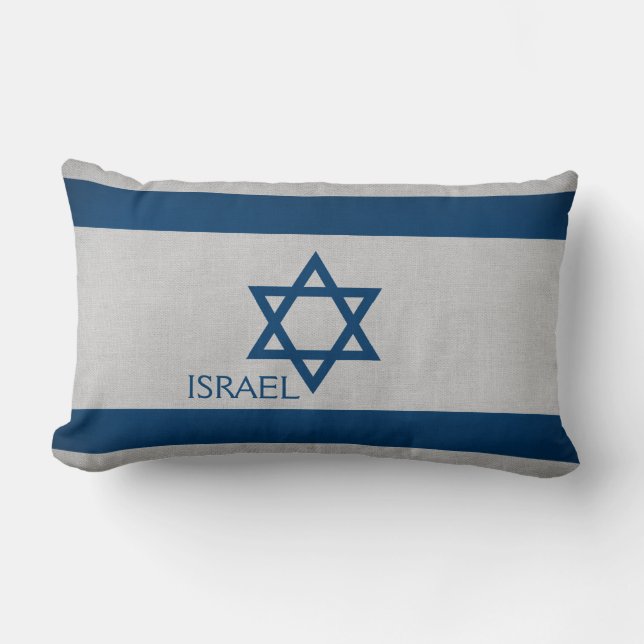 Cojín Lumbar Bandera de Israel (Anverso)