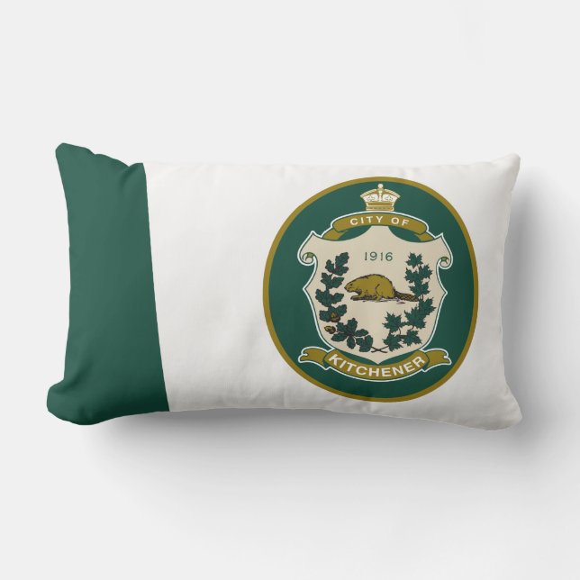 Cojín Lumbar Bandera de Kitchener (Ontario, Canadá) (Anverso)