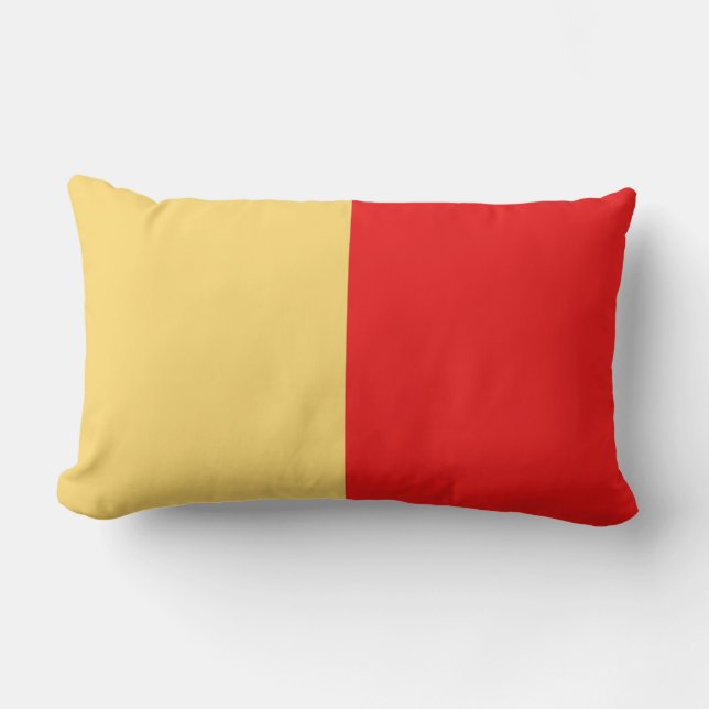 Cojín Lumbar Bandera de la ciudad de Nápoles símbolo de italia  (Anverso)