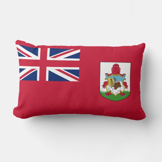 Cojín Lumbar Bandera de las Bermudas (Bermudas) (Islas del Cari (Anverso)