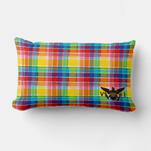 Cojín Lumbar Bandera de las Islas Vírgenes de Estados Unidos (N