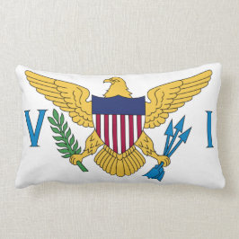 Cojín Lumbar Bandera de las Islas Vírgenes de los Estados Unido