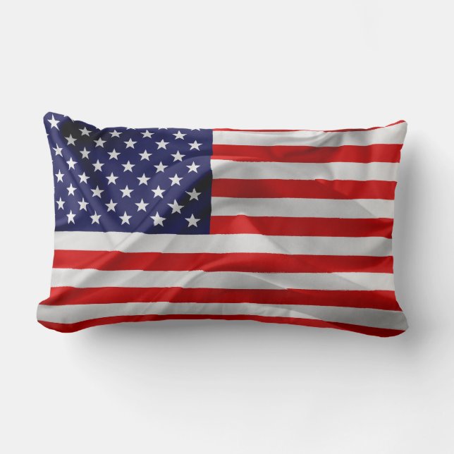 Cojín Lumbar Bandera de los Estados Unidos de América (Anverso)