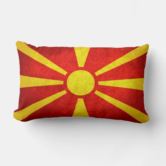 Cojín Lumbar Bandera de Macedonia (Anverso)