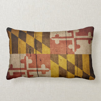 Cojín Lumbar Bandera de madera rugosa de Maryland