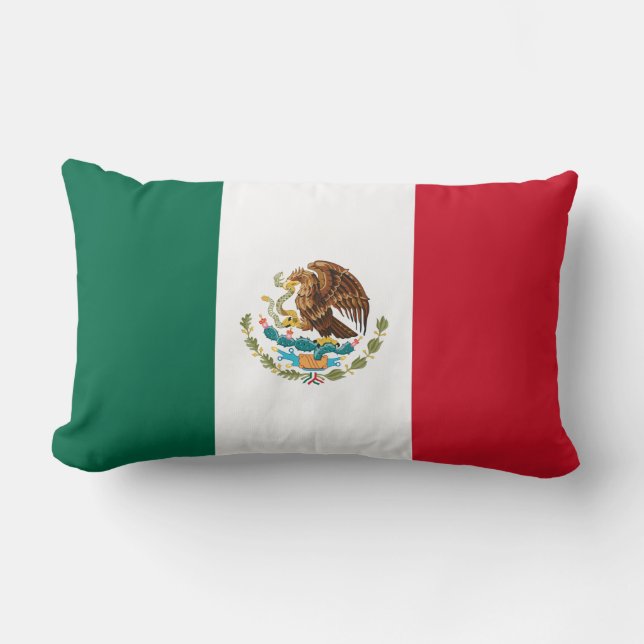 Cojín Lumbar Bandera de México (México) (Anverso)