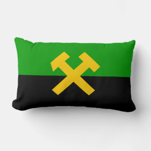 Cojín Lumbar Bandera de mineros y trabajadores mineros