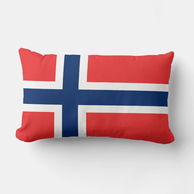 Cojín Lumbar Bandera de Noruega (Anverso)