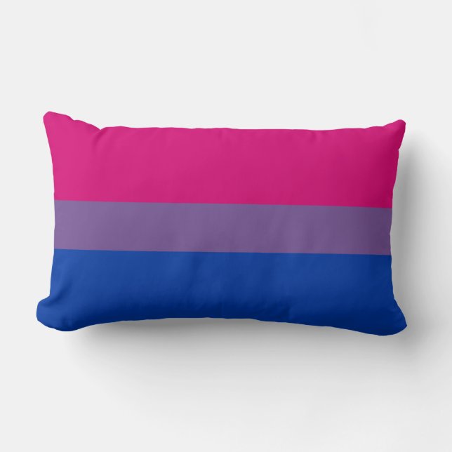 Cojín Lumbar Bandera de orgullo bisexual (Anverso)