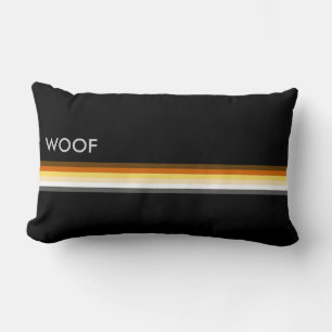 Cojín Lumbar Bandera de orgullo Gay Bear WOOF Masculina y Esbel