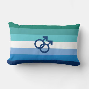 Cojín Lumbar Bandera de orgullo gay masculino MLM