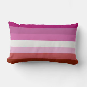 Cojín Lumbar Bandera de Orgullo Lesbiana (Origen)