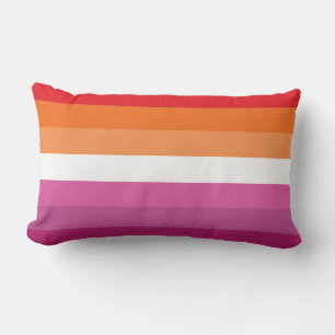Cojín Lumbar Bandera de Orgullo Lesbiano